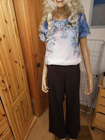 braune edle Hose gr.44 mit Shirt neu gr.L