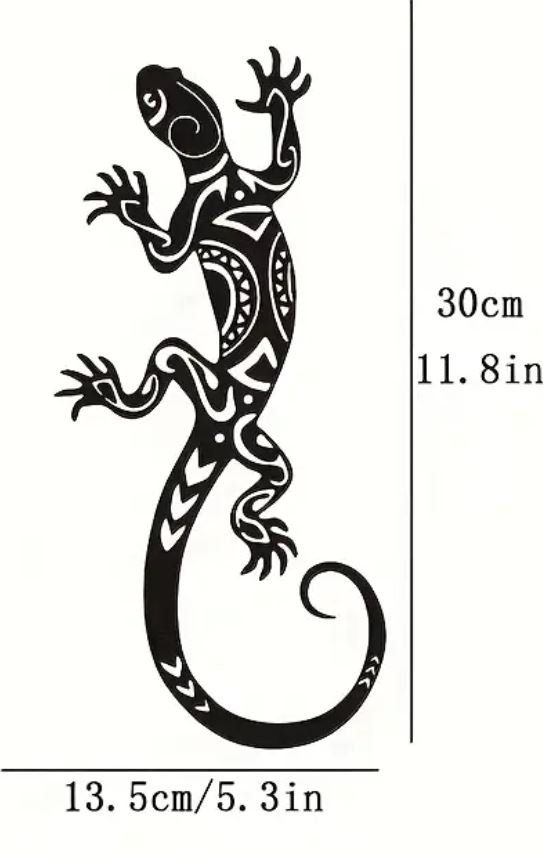Statuette: Gecko schwarz Metall (30 cm) – Nuovo e nell'imballaggio originale da Langenbruck venduto da Gumsi 2
