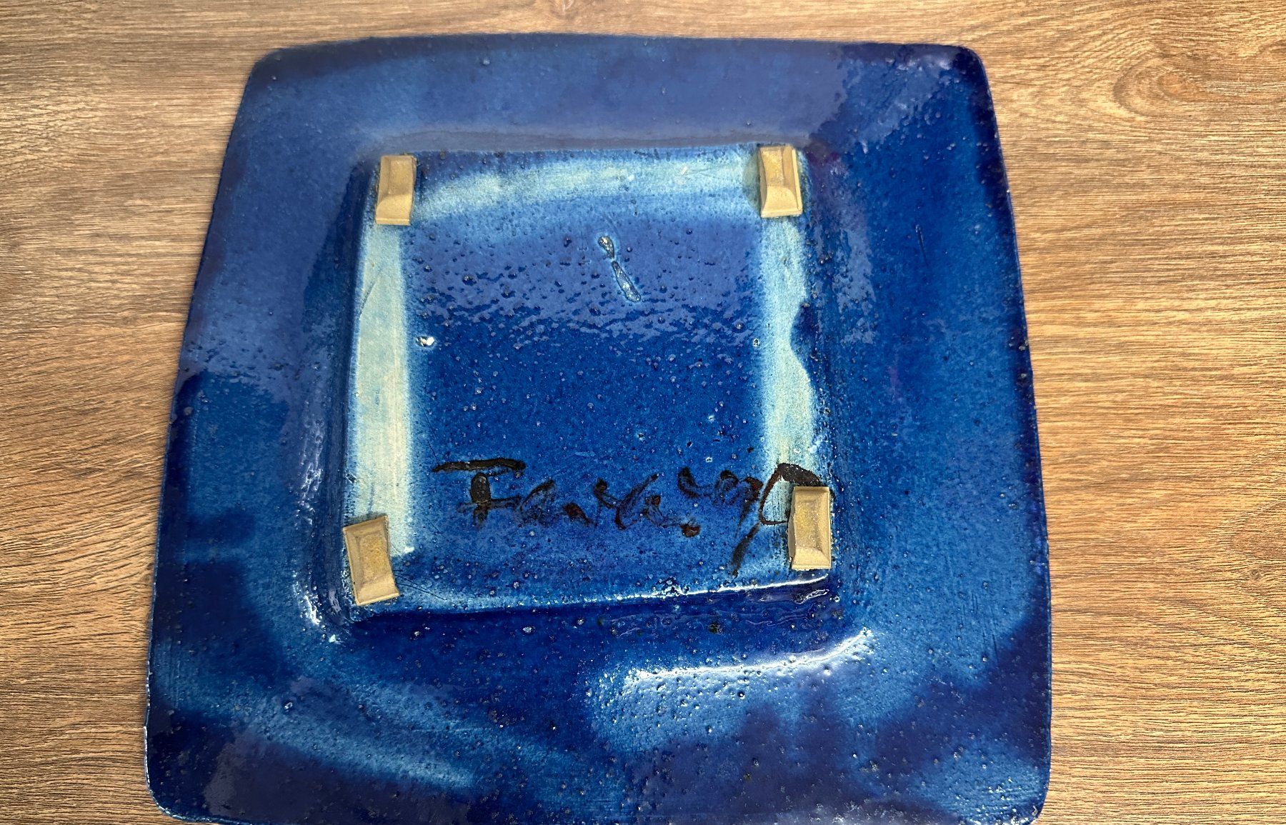Teller: 2 Blau Glas / Teller Platten, Unikate, handgemacht – Gebraucht aus Nussbaumen AG von olitech5415 7