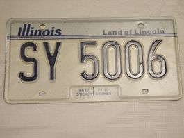 Vintage Illinois Kennzeichen SY 5006 - US Nummernschild!