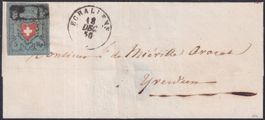 15I.c (T.40) Luxus-Brief von ECHALLENS (VD), 4'250.-+ Attest