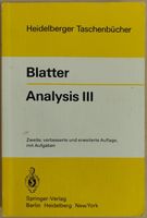 Analysis III – Christian Blatter (Springer)