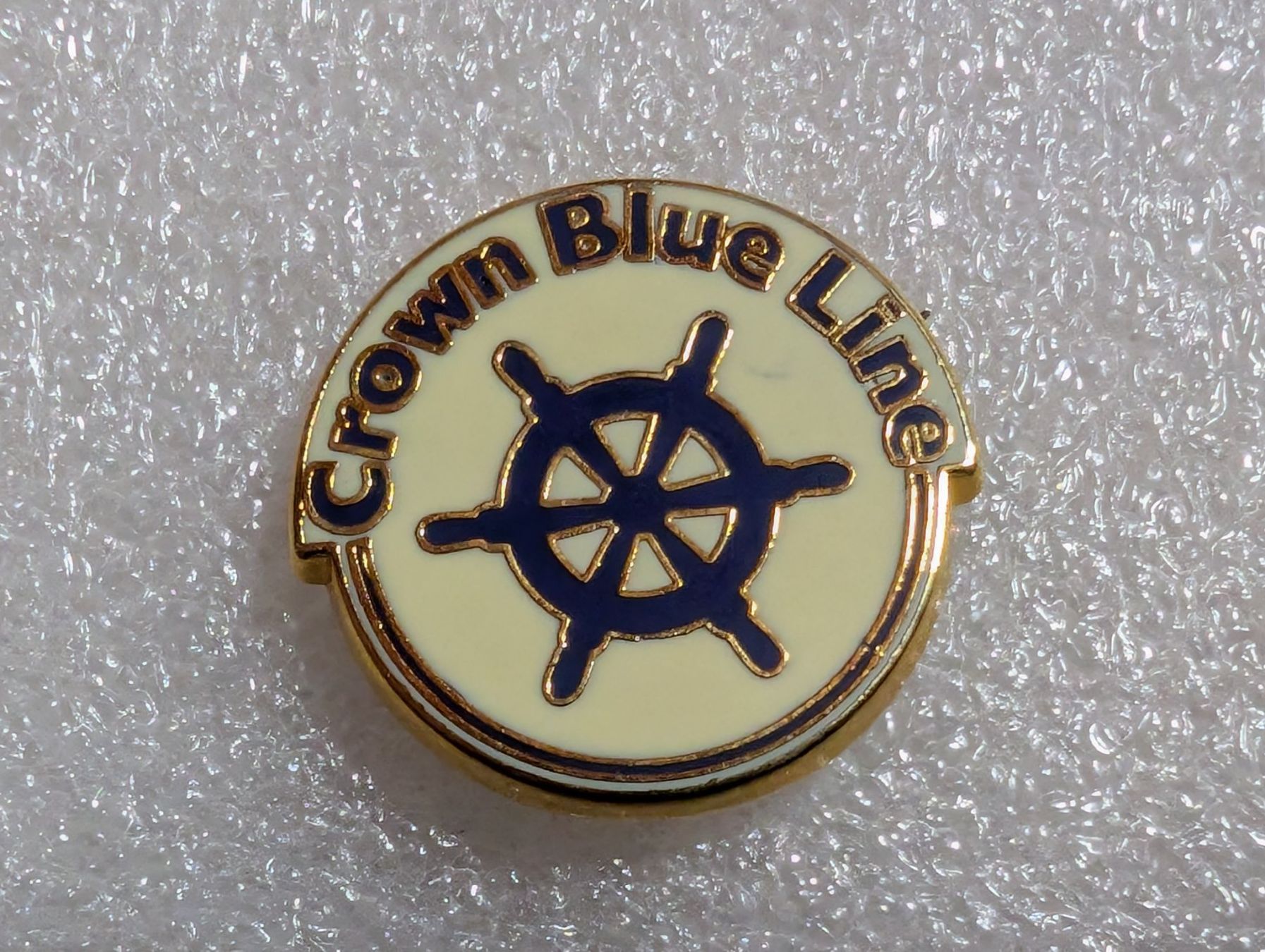 Plaketten & Abzeichen: Ansteckpin 205: Crown Blue Line – Gebraucht aus Oppligen von Pin-Fall-Shop