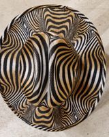 Zebra Look Filzhut Gr. 58 extravagant ausgefallen