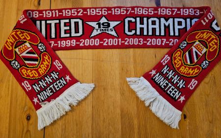 Manchester United Fan-Schal 19 x Champions Fussball ManU UK