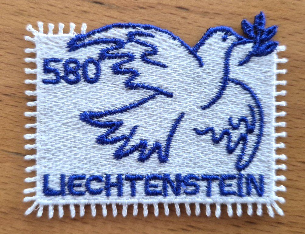 Tutti i francobolli: 2er Set gestickt Briefmarke Friedenstaube, postfr.+ gestemp. – Nuovo e nell'imballaggio originale da St. Moritz venduto da Guenteratch 2