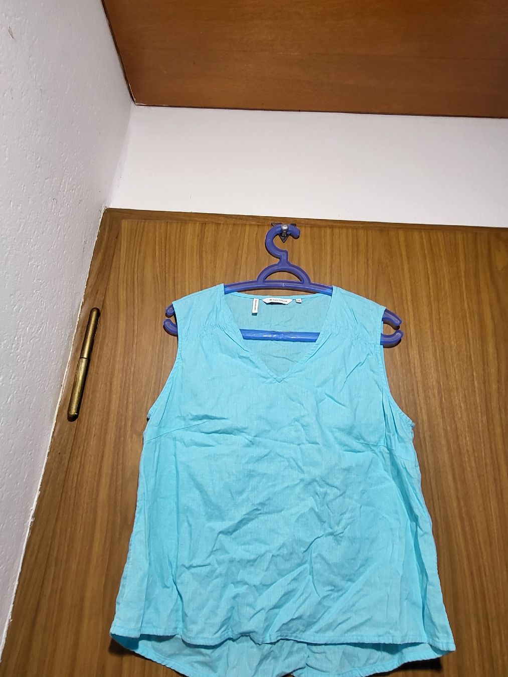 Tom Tailor Top: Top Tom Tailor turquoise lin, Taille 36 – Usato da Niedergösgen venduto da Eva2410 2