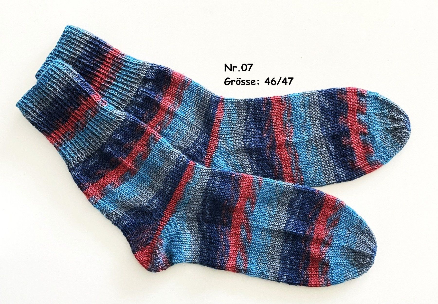 Calze: Socken handgestrickt   Gr.46/47   Nr.07 – Nuovo e nell'imballaggio originale da Täuffelen venduto da wollness