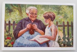 Bundesfeierpostkarte Nr.47 - 1928 - Grossmutter mit Mädchen