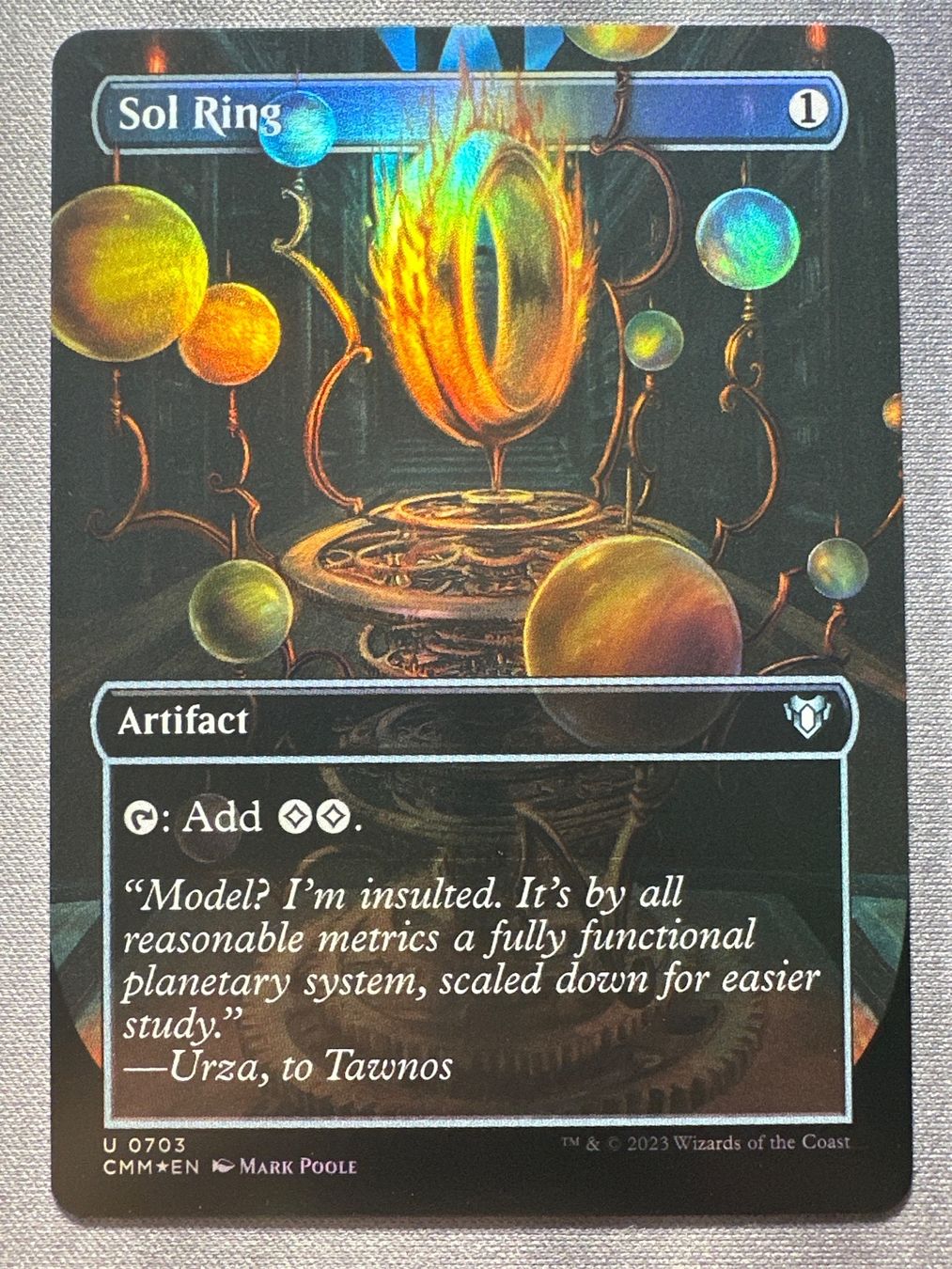 Magic The Gathering Sammelbilder & Trading cards: Sol Ring FOIL Variant 0703 Commander Masters – Neu (gemäss Beschreibung) aus Windlach von