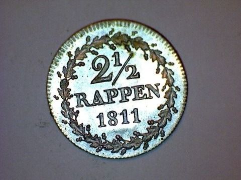 Tutti le monete: Bern 2½ Rappen 1811 +++ TOP +++ – Usato da Pfungen venduto da Aguti77 2