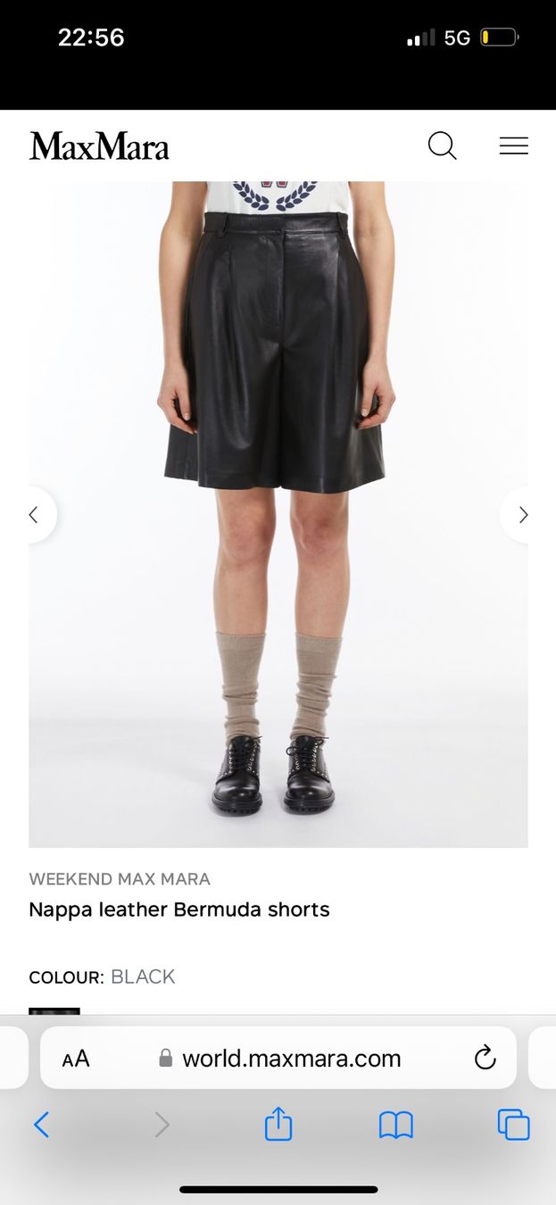 Max Mara Pantaloni: Max Mara Leder Bermudas, new – Nuovo e nell'imballaggio originale da Baar venduto da Zlata1 1