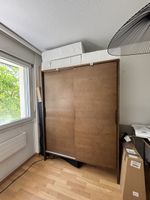 Vintage Mid-Century Wardrobe- Sliding Door Armoire
