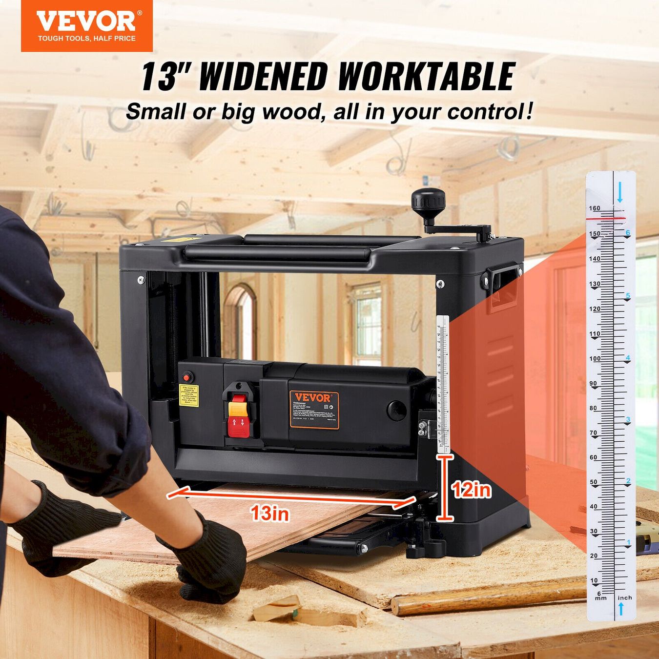 Industria del legno: VEVOR Dickenhobelmaschine 330mm – Nuovo e nell'imballaggio originale da Bottighofen venduto da zaap 4