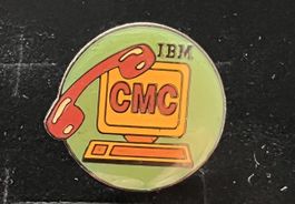 Pin IBM CMC Promag Swiss rond métal émail bon état rare ! 