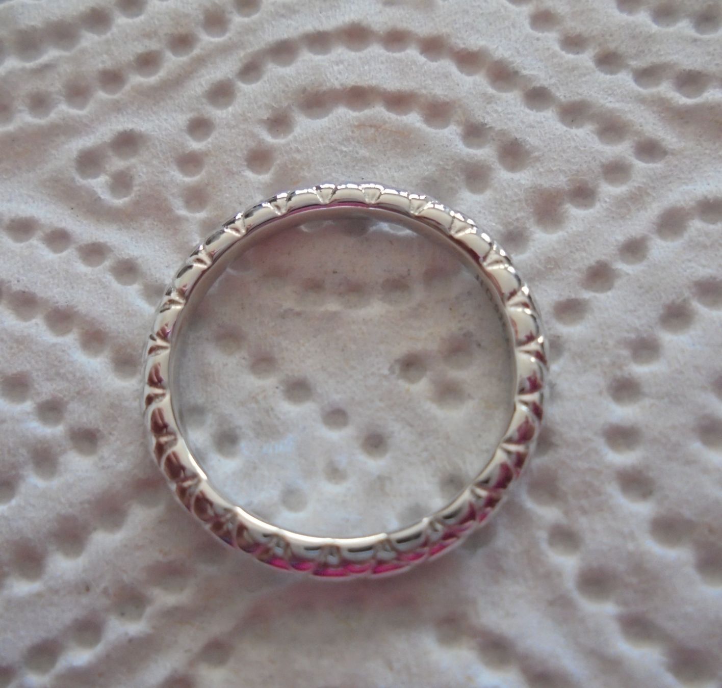 Anelli: Echtschmuck: 925er Sterling-Silber-Ring mit Muster – Nuovo (secondo la descrizione) da Zuchwil venduto da maumauchi 3