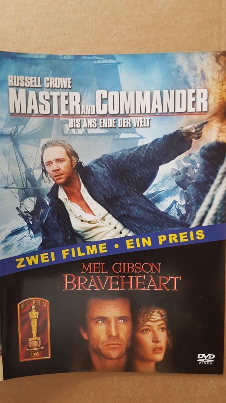 Alle DVDs: DVD 2 Filme Master & Comander Braveheart – Gebraucht aus Oetwil am See von fineli2