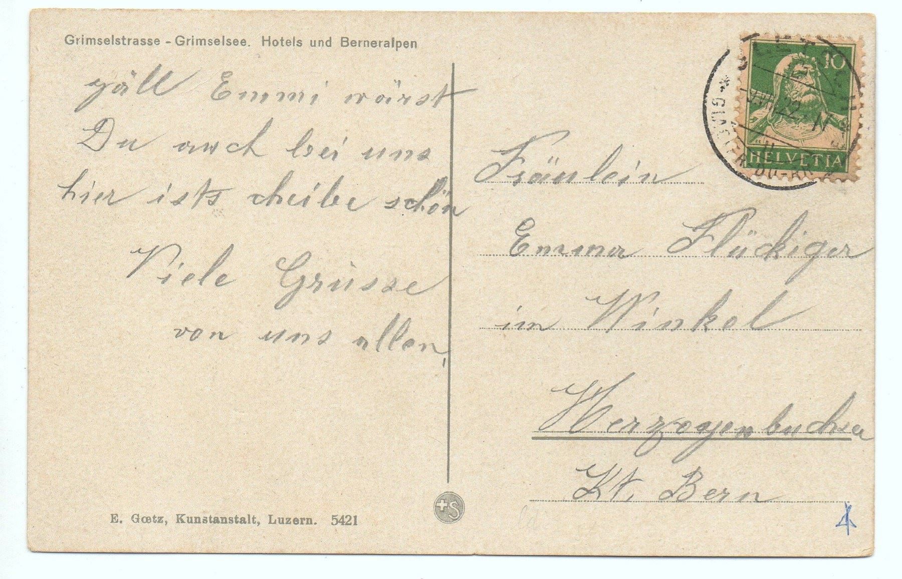 Cartoline postali: GRIMSELSTRASSE Grimselsee, zwei Postauto – Usato da Jona venduto da philajona 1