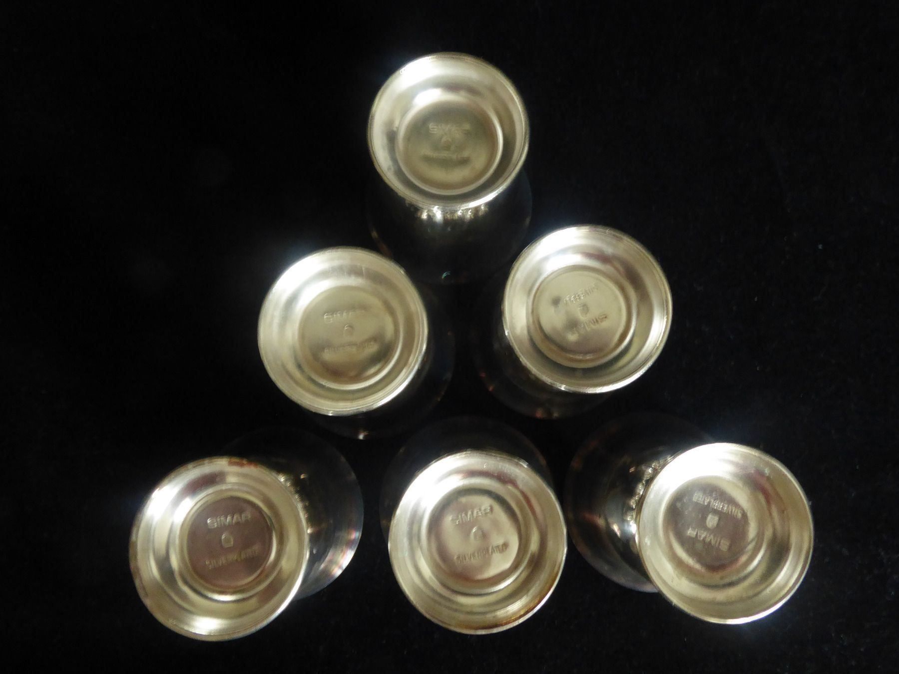 Set di piatti: SIMAR  Silverplated:  6 Becher mit – Difettoso da Zürich venduto da Chaeffeler 6