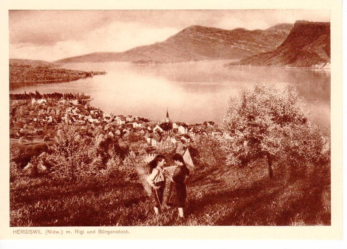 Cartoline postali: Hergiswil mit Rigi und Bürgenstock – Usato da Wolhusen venduto da Curver9