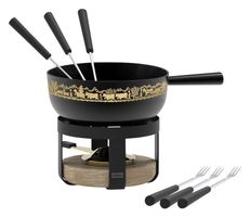 STÖCKLI Käsefonduegarnitur Pilatus Wood Classic ø 22 cm