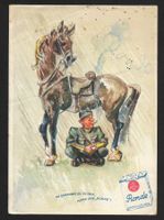 CP : Cigarettes Ronde , Soldat avec cheval (1950s)