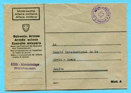Brief Absender: Militär - Interniertenlager Bornhausen