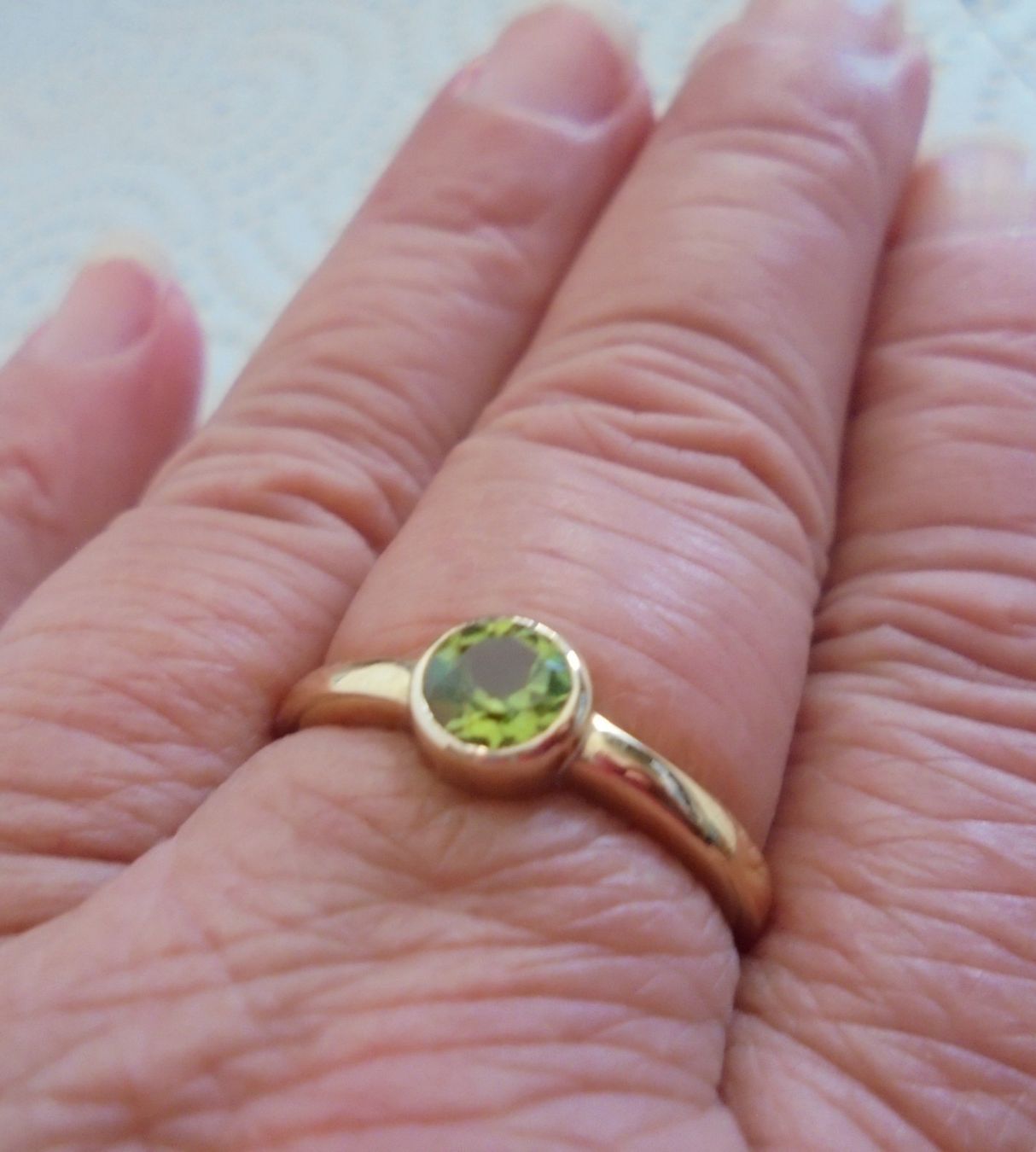 Anelli: Echtschmuck: Peridot-Silberring, vergoldet / 56 – Nuovo (secondo la descrizione) da Zuchwil venduto da maumauchi 8