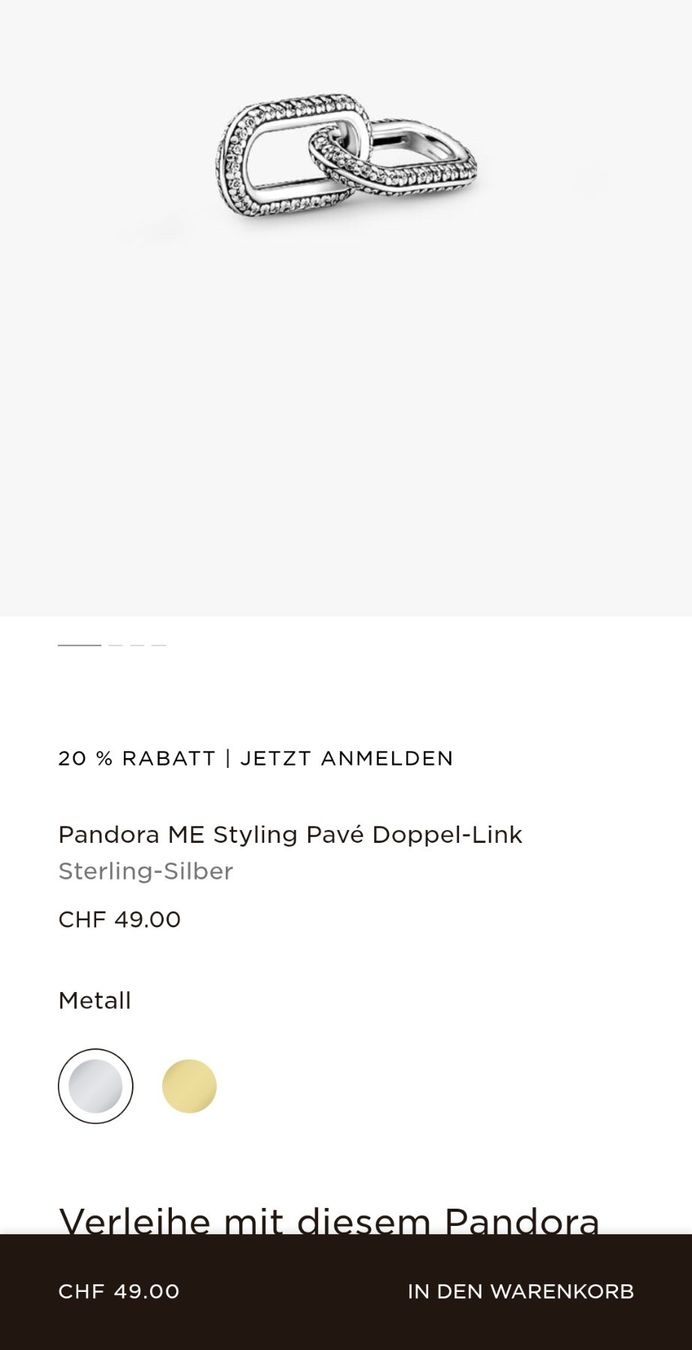 Pandora Bracciali & Braccialetti: Pandora Kettenarmband – Nuovo e nell'imballaggio originale da Rümlang venduto da Turrin 6