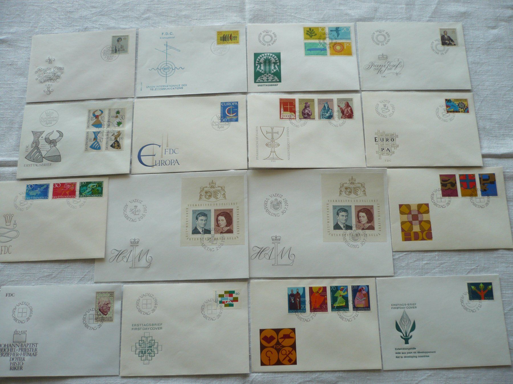 Alle Briefmarken: FL 1963 - 67 32 FDC – Gebraucht aus Zürich von saltandpepper008 1