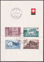 1949, B42-B45 mit italienischem Ersttags-Stempel, Kat 450.-+