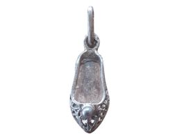 Anhänger Bettelarmband Silber Schuh antik