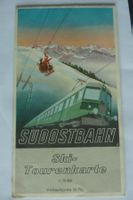 SÜDOSTBAHN WANDERKARTE, SKITOURENKARTE 1:75 000, 1958