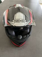 Motorradhelm Nexo schwarz rot M, Neuwertig