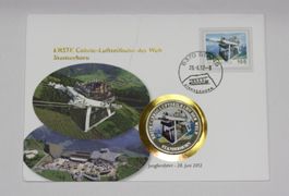 Münzbrief Erste Cabrio-Luftseilbahn der Welt, Stanserhorn