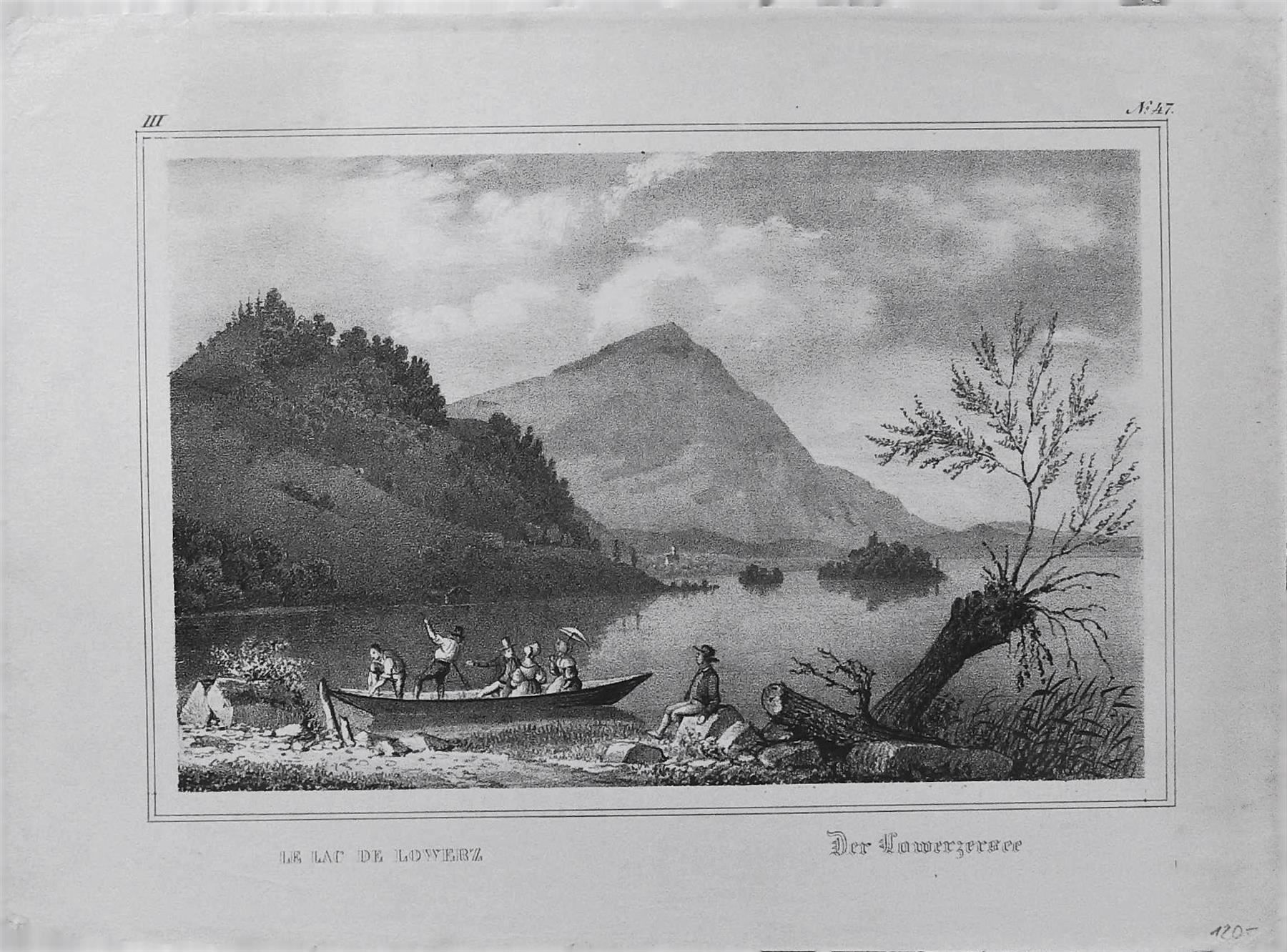 Incisioni: Lowerzersee Lithographie 1839 – Usato da Rafz venduto da Helvet32