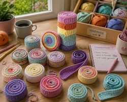 Schneckenband nach Waldorf  handgemacht aus 100 % Baumwolle