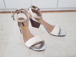 Sandales Manas en cuir beige, T.39