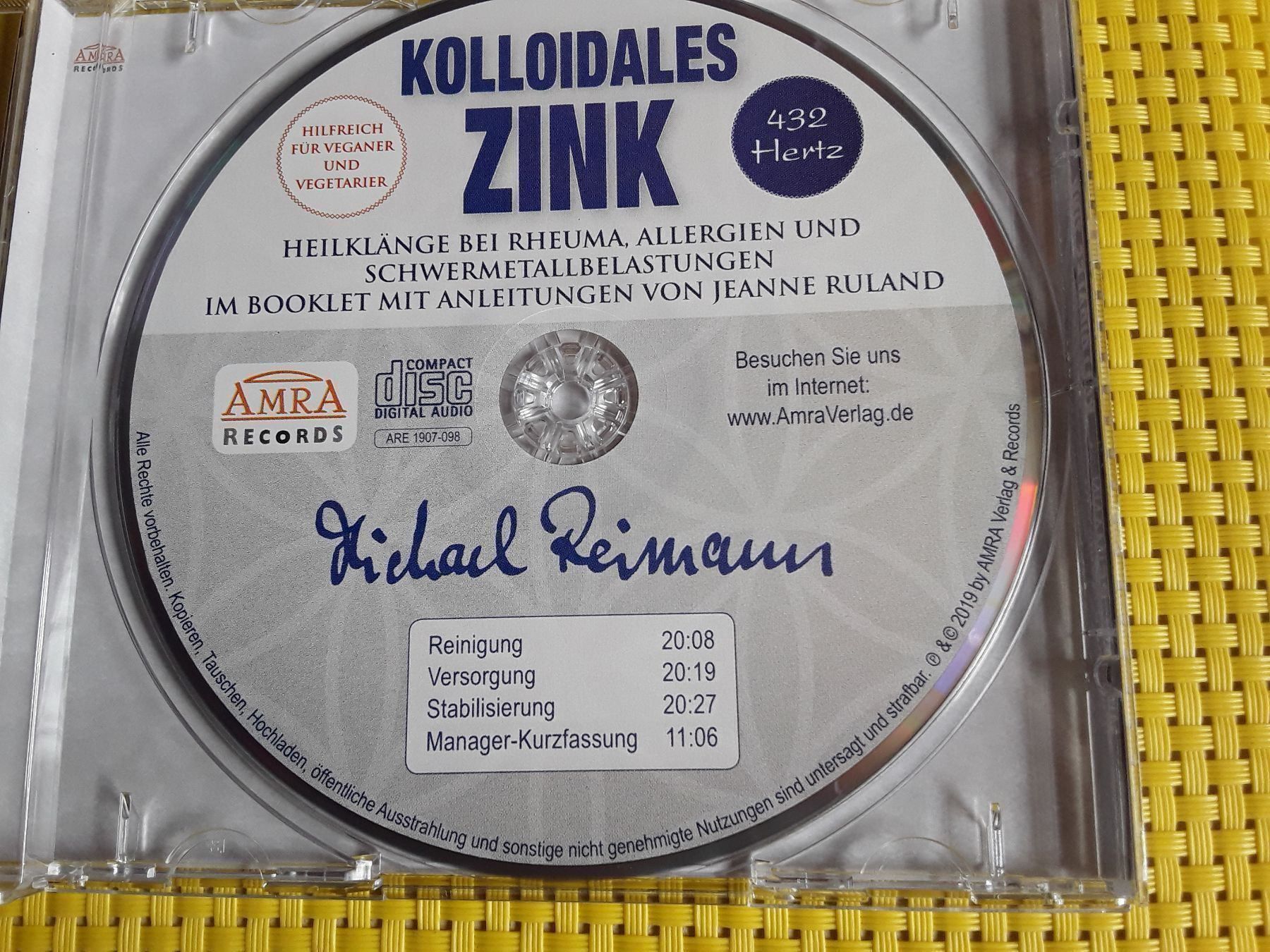 CDs: CD - Kolloidales Zink – Neu und originalverpackt aus Rebstein von Buchsi03 2
