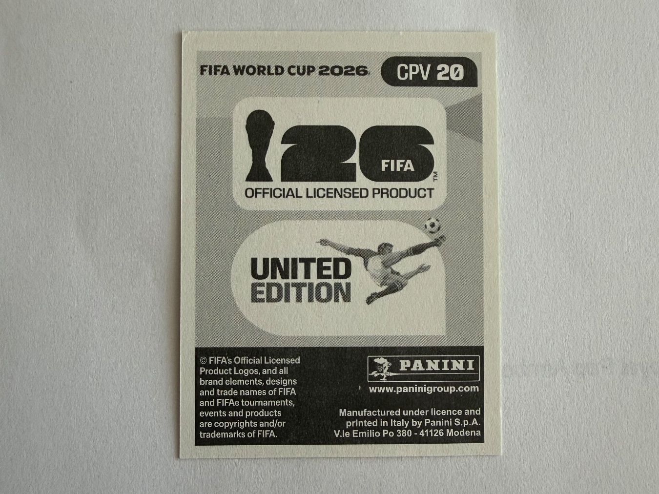 Panini Carte collezionabili: Bebe CPV20 - Panini CH Edition WM 2026 – Nuovo (secondo la descrizione) da Grenchen venduto da nicus_aveiro 1