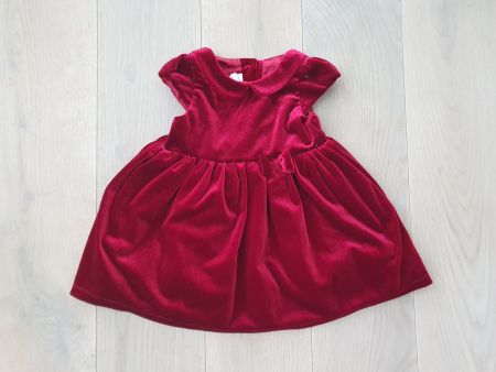 Festliches dunkelrotes Kleid Gr. 86, Weihnachten