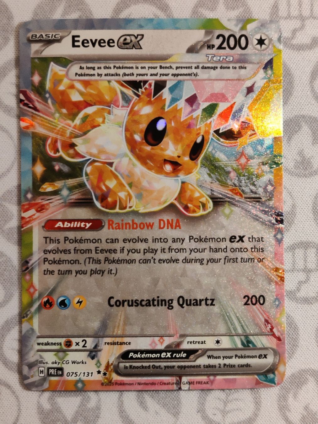 Pokémon Carte collezionabili: Pokémon Eevee ex PRE 075/131 EN – Nuovo (secondo la descrizione) da Steffisburg venduto da HMStufi