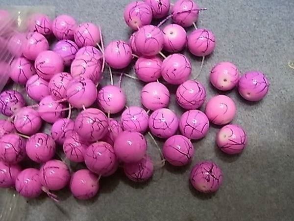 Perle (finte): 4 Glasperlen verziert pink/rosa 12mm – Nuovo (secondo la descrizione) da Alpnachstad venduto da perlengaby 1