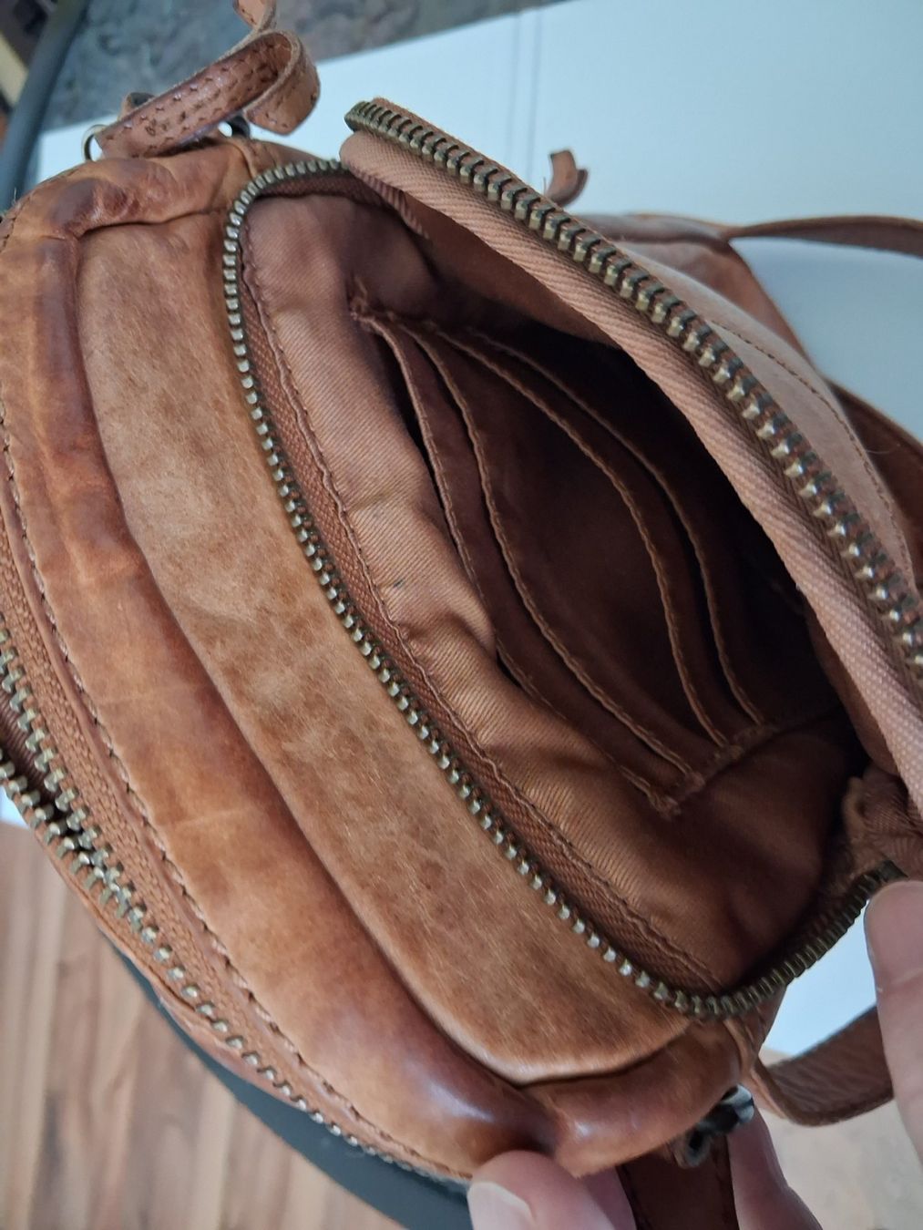 Borse: Schöne Ledertasche "BAER" Design, Herren, Cognac – Usato da Wilderswil venduto da Silverybrown 3