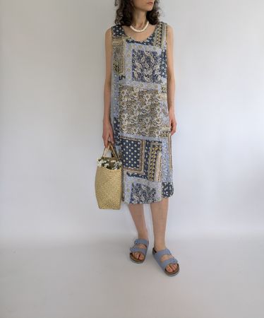 Sommerliches Viscose Kleid im Patchwork Style, Gr. 40