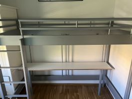 Hochbett grau Sp@ce-Concept Hasena maxi 90x200cm