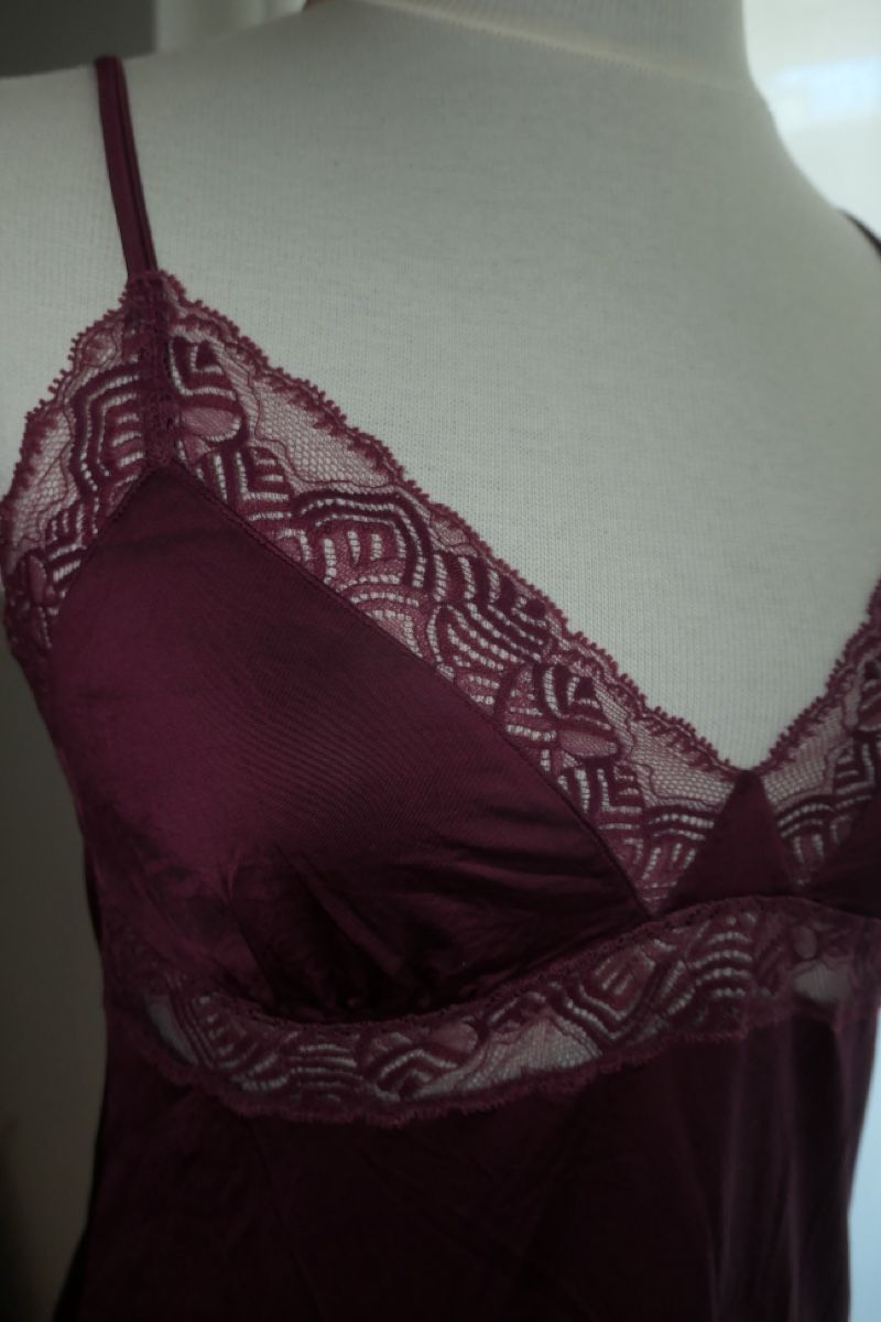 Top: Y2k top Damen Dunkelrot Grösse S Spitze – Usato da Kriens venduto da phi_l95v 3