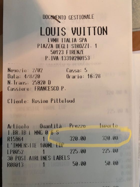 Louis Vuitton R08013 30 POST.AIRLINES LABELS