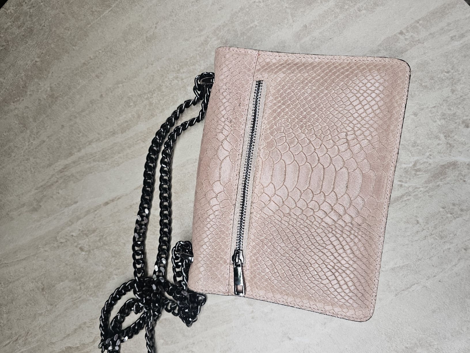 Borse da donna: Chice Puderrose Tasche in Schlangen-Optik  – Nuovo (secondo la descrizione) da Bern venduto da Oscarella 4