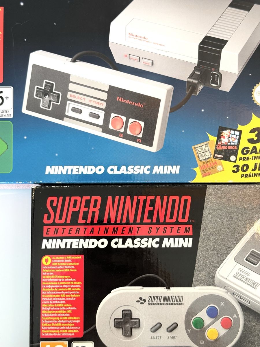Nintendo Konsolen: Nintendo Classic Mini NES + SNES (2 x Set) – Neu (gemäss Beschreibung) aus Stansstad von  4